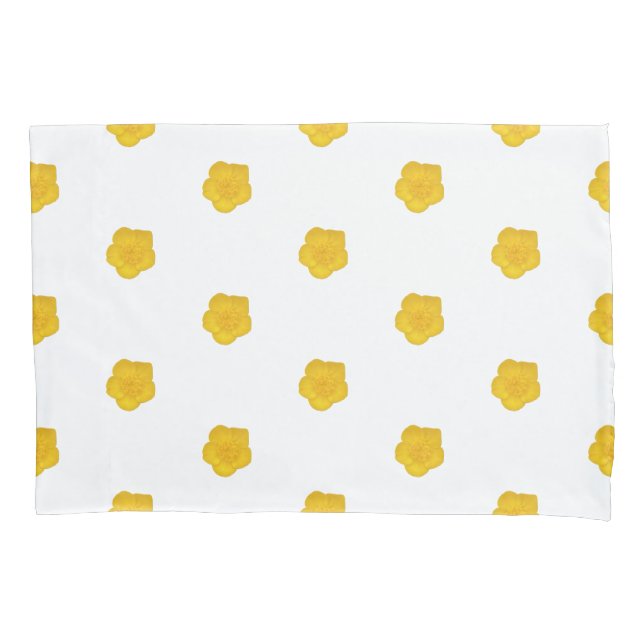 Funda De Cojín Yellow Wildflower customizable pillow case  (Anverso)