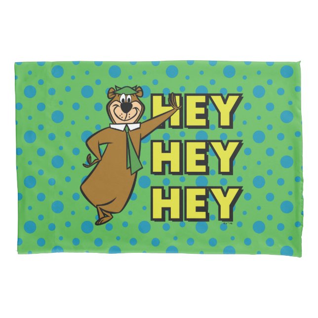 Funda De Cojín Yogi Bear Hey Hey (Anverso)