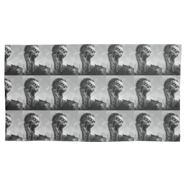 Funda De Cojín zombi de griterío (Anverso)