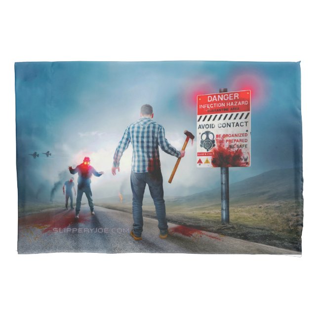 Funda De Cojín Zombis de los alegres ojos brillantes de Halloween (Anverso)