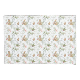Funda De Cojín Zorro de invierno bosque forestal Lindo