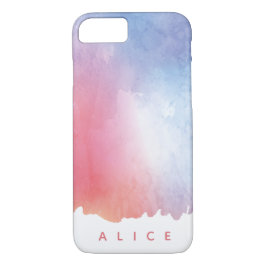 Funda de color de agua coral personalizado para sm