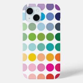 Funda de colores Polka Dots iPhone 15