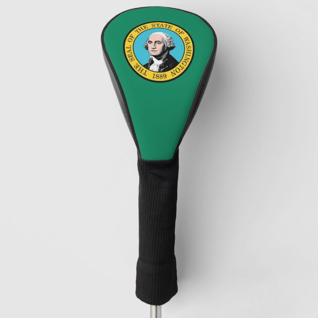 Funda de conductor de golf con bandera del estado  (Anverso)