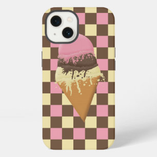 Funda de cono de helado napolitano para IPhone