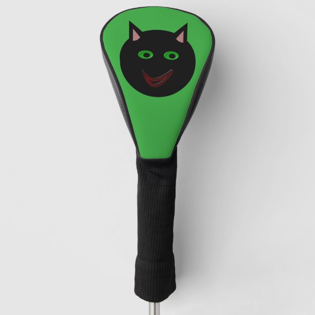 Funda de controlador de golf para gato negro de Ha (Anverso)