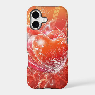 Funda de Corazón Doble Purpurina