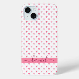 Funda de corazón rosado personalizado moderno pers