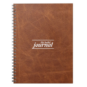 Funda de cuaderno clásico de cuero marrón