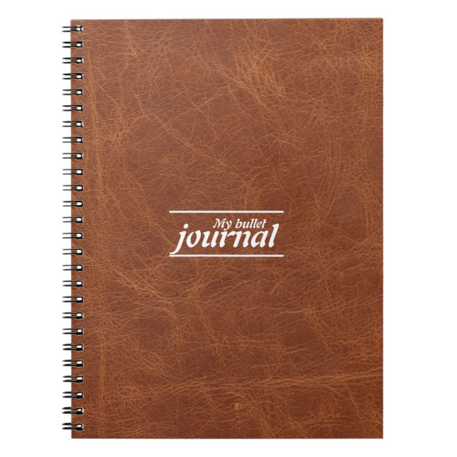 Funda de cuaderno clásico de cuero marrón (Frente)