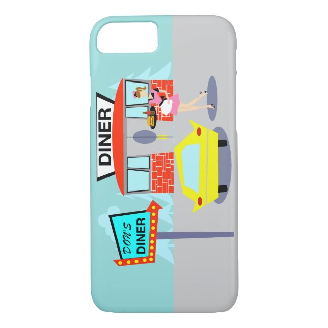 funda de Diner iPhone 7 de los años 50 (Reverso)