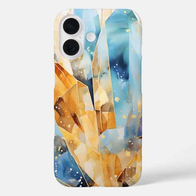 Funda de diseño con cristales abstractos en tonos  (Reverso )