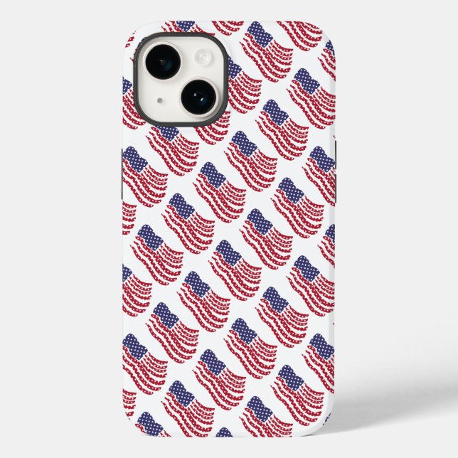 Funda de diseño de bandera azul roja para iPhone M (Reverso )