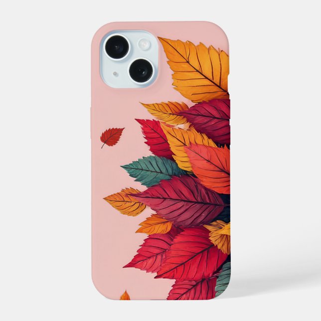 Funda de diseño de hojas de otoño (Reverso )