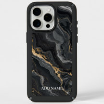 Funda de diseño de mármol de lujo - Añadir su nomb