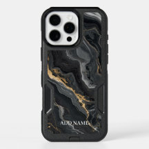 Funda de diseño de mármol de lujo - Añadir su nomb