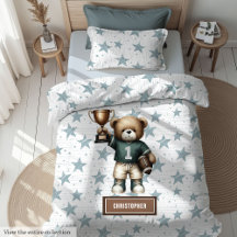 Adorable portada de duvet de oso de peluche de fút