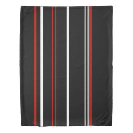 Funda De Edredón Bandas rojas y blancas negras