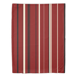 Funda De Edredón Bandas rojas y blancas negras