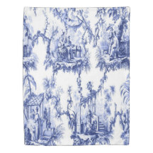Chinoiserie azul y blanca