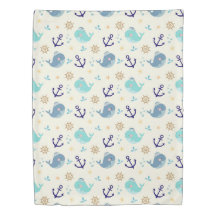 Criaturas del mar Pastel - Diseño de la cama marin