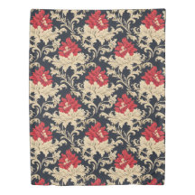 Flores rojas doradas elegantes