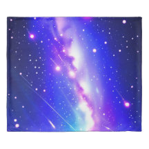 Galaxia azul celeste y rosa