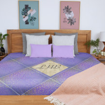 Iniciales del patrón de trébol de oro púrpura