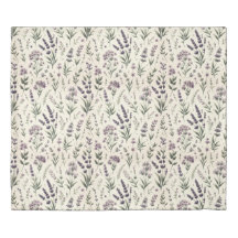 Lavanda en la cubierta del Duvet floral crema
