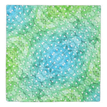 Mosaico verde acuamarino | flor de la vida