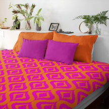Negrita Naranja Hot Pink Summer Ikat Ogee Art Patt