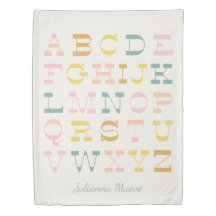 Niños de época Pastel Arte Alphabet Personalizado