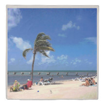 Playa con coco palmera