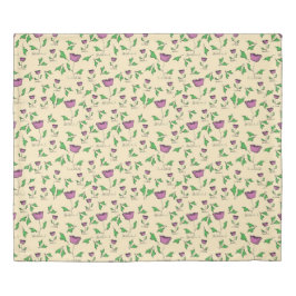 Funda De Edredón Purple tulips floral pattern