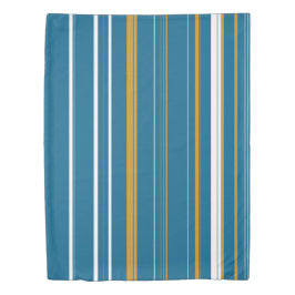Funda De Edredón Rayas azules amarillas y blancas
