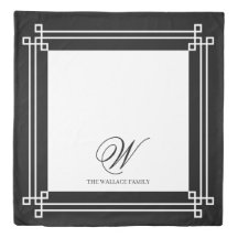 Reina de Monograma Minimalista elegante en blanco