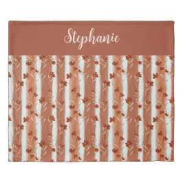 Funda De Edredón Terracotta Wildflower Monogram 