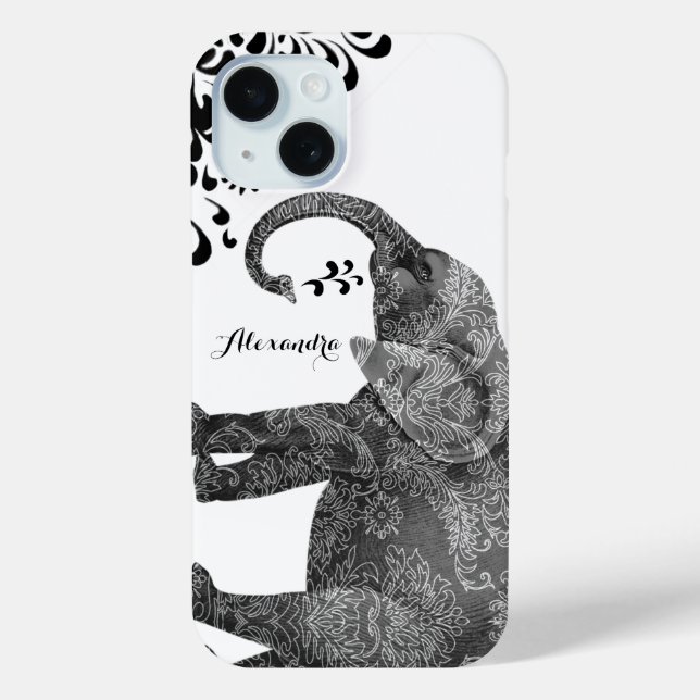 Funda de Elephant Damask iPhone 6 personalizado (Reverso )