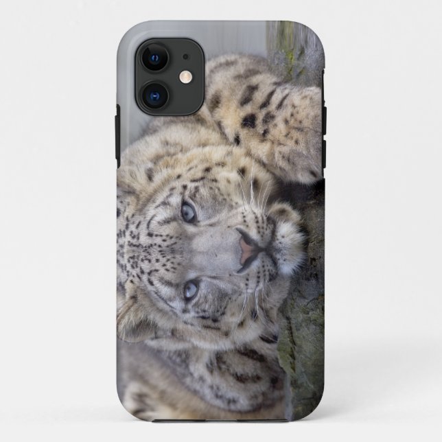Funda de Funda y mate de Vishnu Snow Leopard iPhon (Reverso)