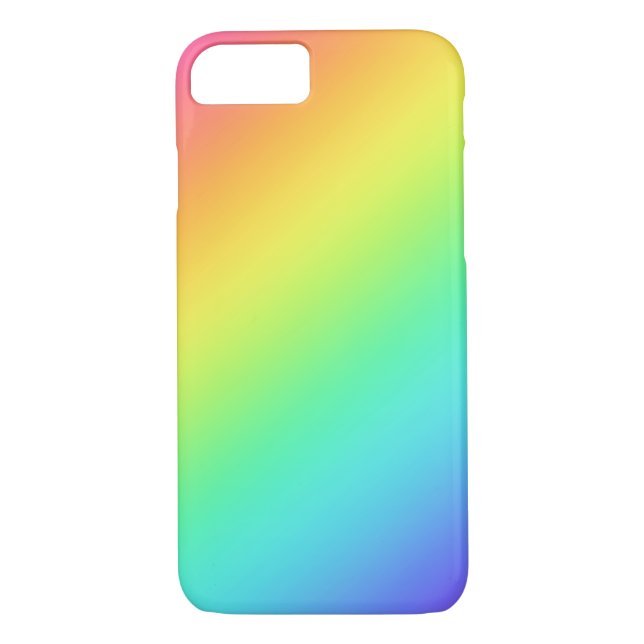Funda de gradiente luminoso de arco iris IPhone 8/ (Reverso)