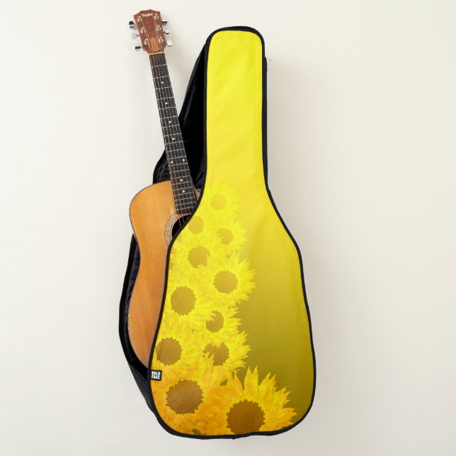 Funda De Guitarra mosaico de girasol (Anverso)