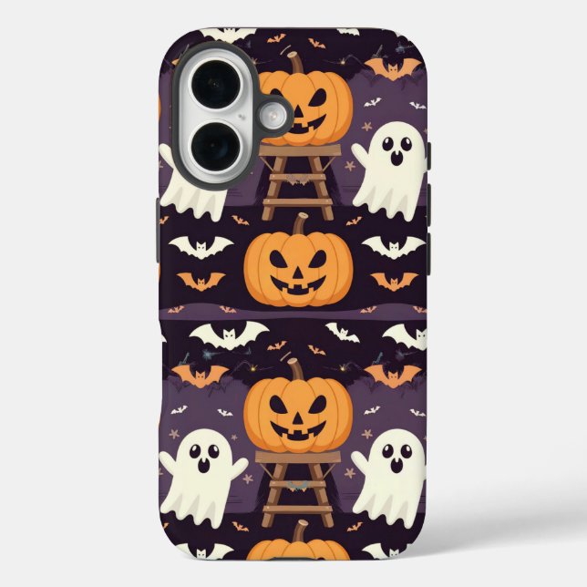 Funda de Halloween Pumpkins iPhone 16 (Reverso )