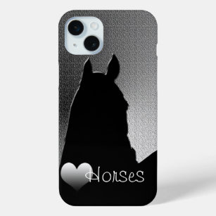 Funda de Heart Horses I (corazón plateado) iPhone 