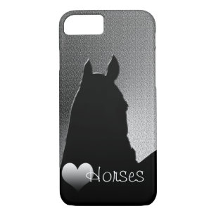 Funda de Heart Horses I (corazón plateado) iPhone 