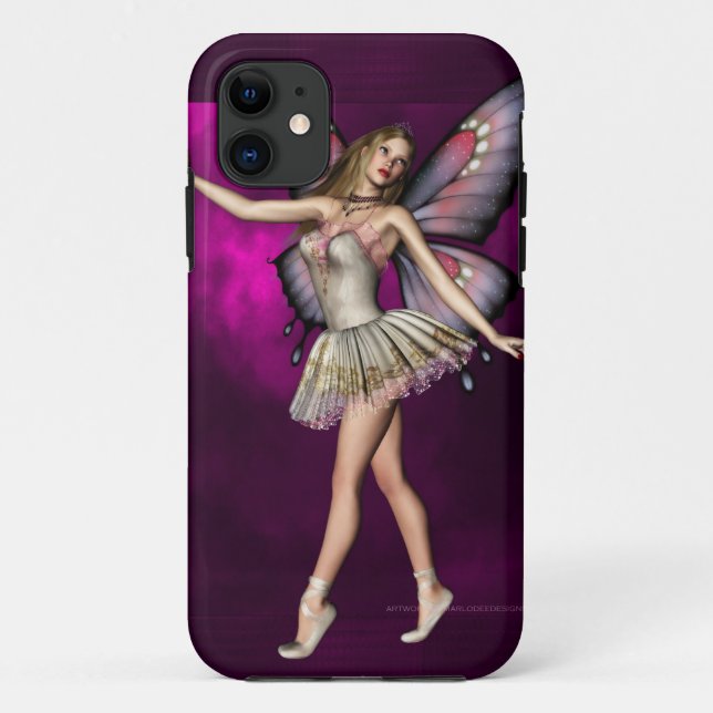 Funda de identificación de Ballerina Fairy Artwork (Reverso)