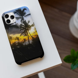 Funda de impresión de atardecer tropical