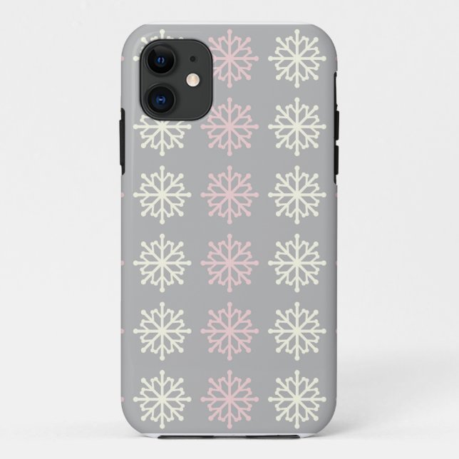 Funda de invierno con copos de nieve y iPhone 5 (Reverso)