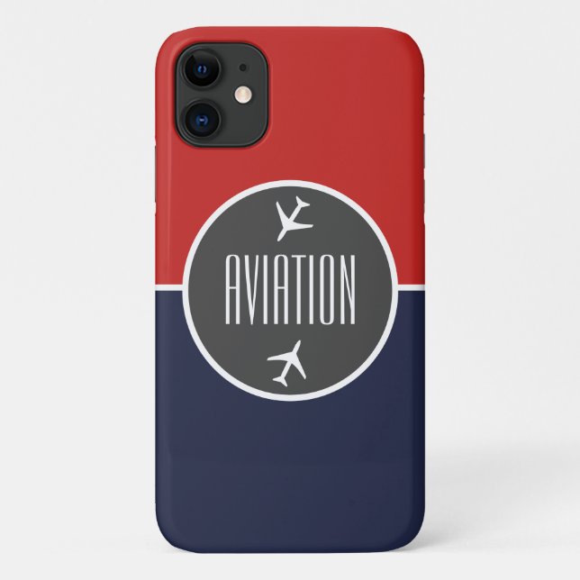 Funda de iPhone 11 de aviación piloto (Reverso)