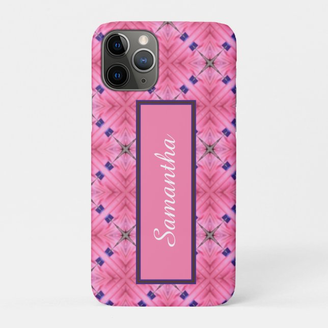 Funda de iPhone 11 Pro con modelo rosa brillante p (Reverso)