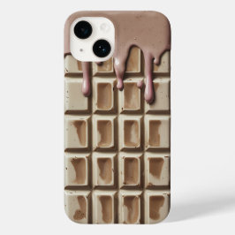 Funda de iPhone 14 con goteo de chocolate blanco